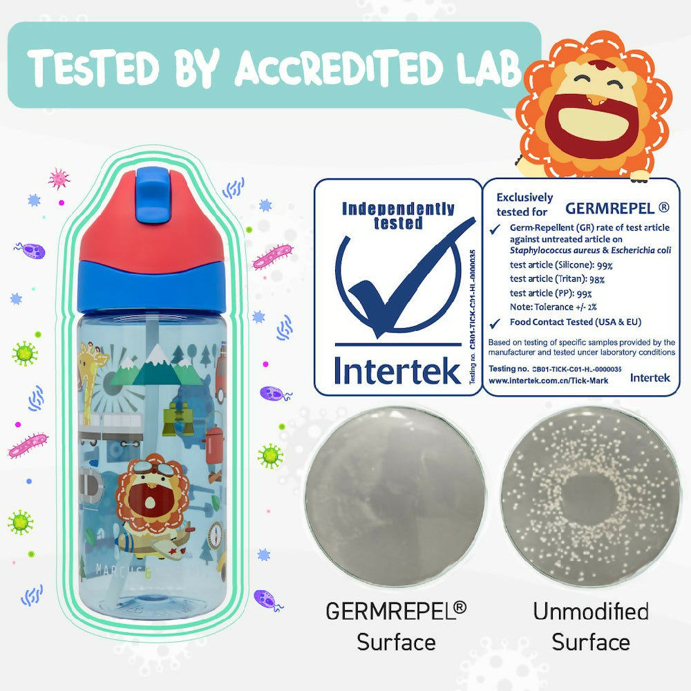 Marcus & Marcus Antibacterial Tritan Straw Bottle