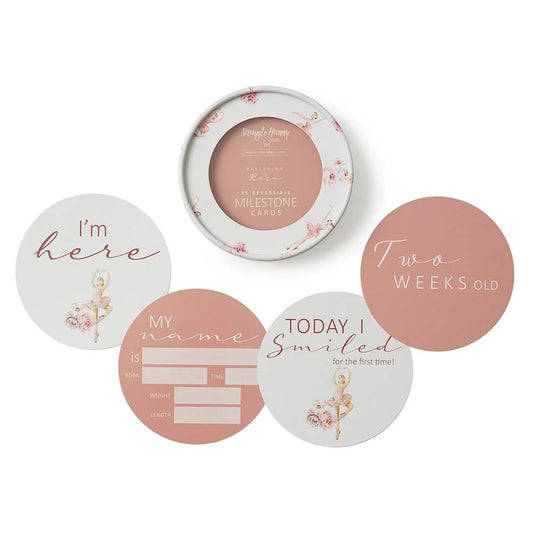 Snuggle Hunny Kids Reversible Milestone Cards (Ballerina & Rosa)