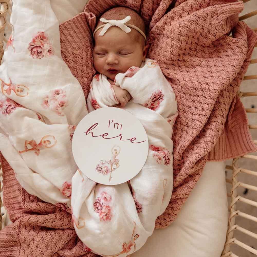 Snuggle Hunny Kids Reversible Milestone Cards (Ballerina & Rosa)