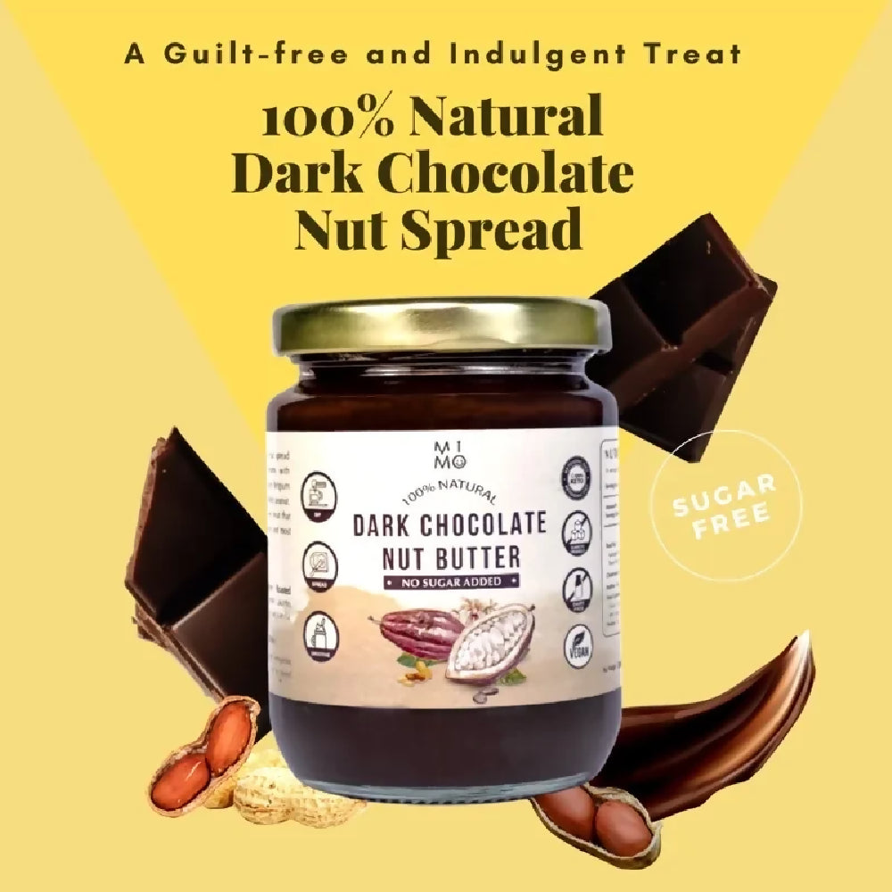Mimo Dark Chocolate Nut Butter Cocoa Peanut Butter Spread No Sugar Added Free Cholesterol Nutella Diabetic Atkin Keto