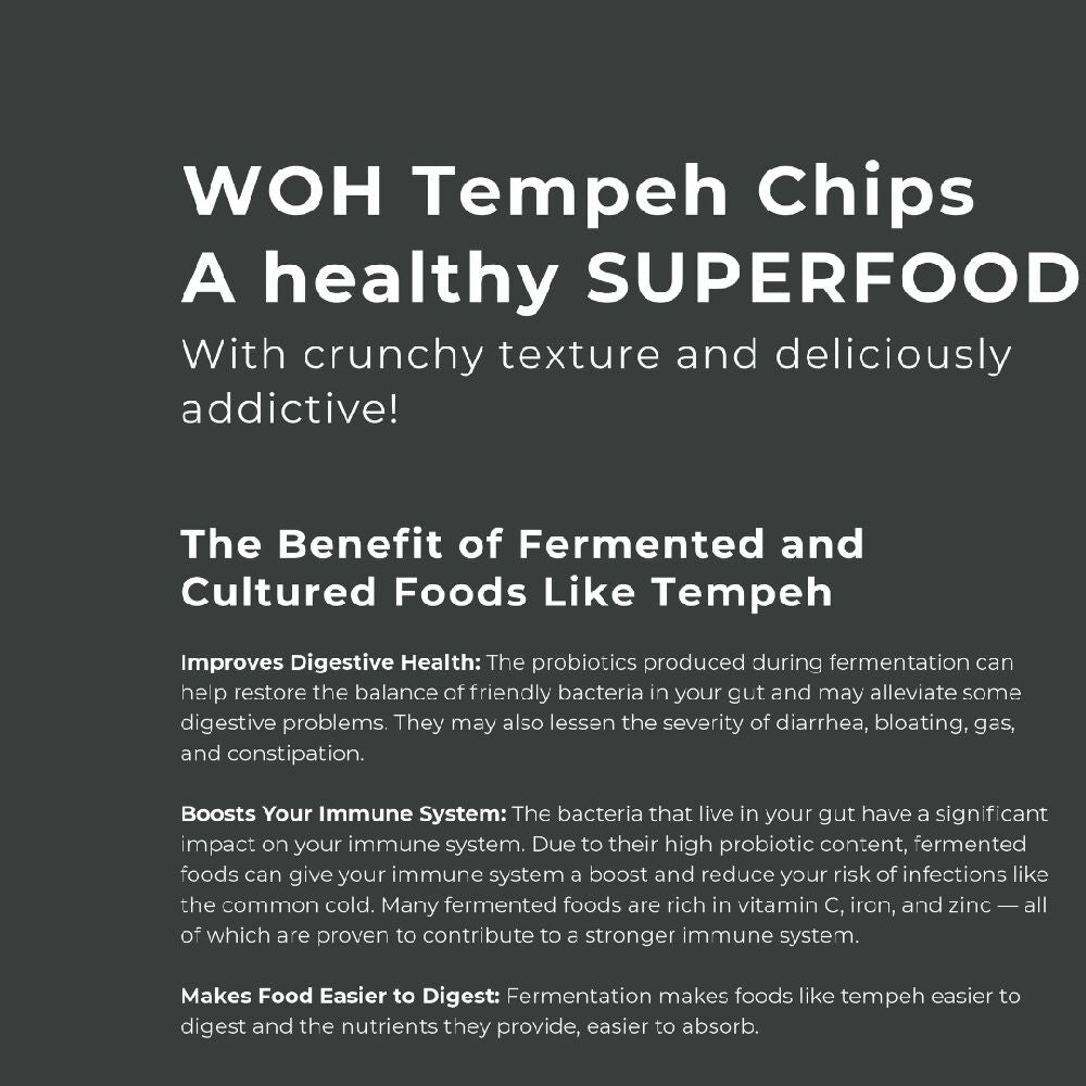 WOH Handcrafted Tempeh Chips Premium (Special Edition) by Shears 40gms