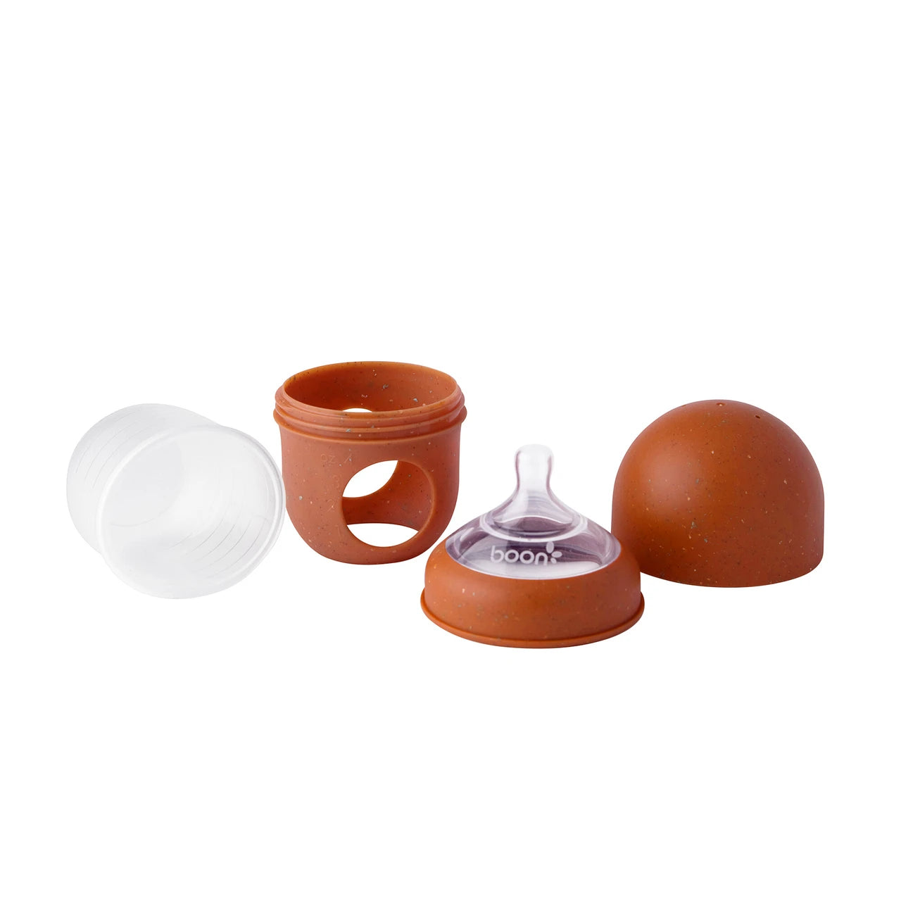 Boon Nursh Reusable Silicone Baby Bottles with Collapsible Silicone Pouch Design (Pack of 3)
