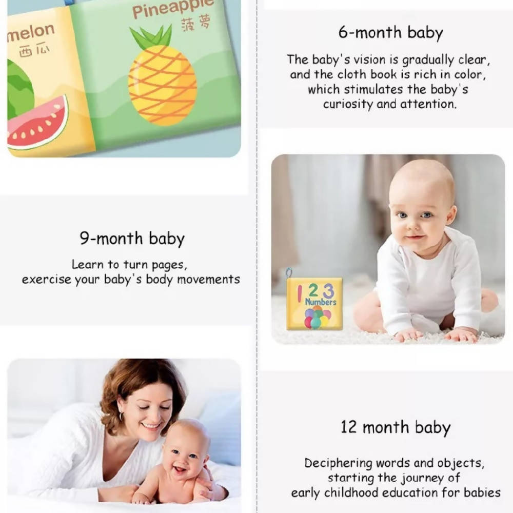 Shears Baby Cloth Book Toddler Learning Book Recognition FRUIT - WERONE