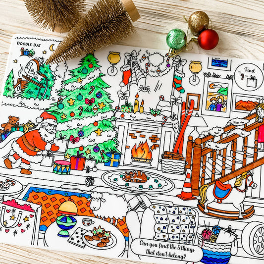 Christmas Edition Doodle Dat Large Reusable Colouring Mat by Erda Ally - WERONE