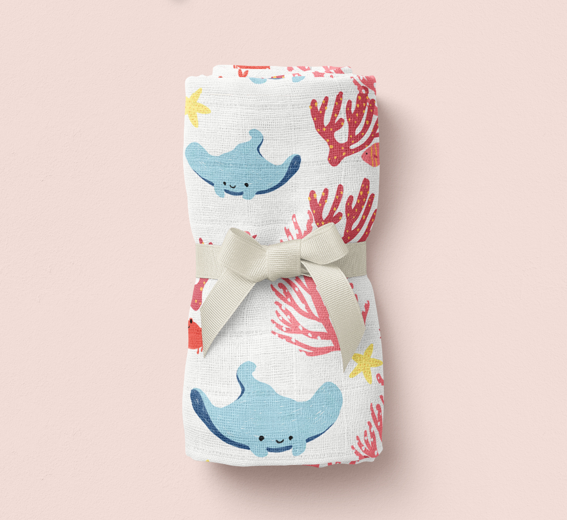 "Stingray" Muslin Swaddle - WERONE