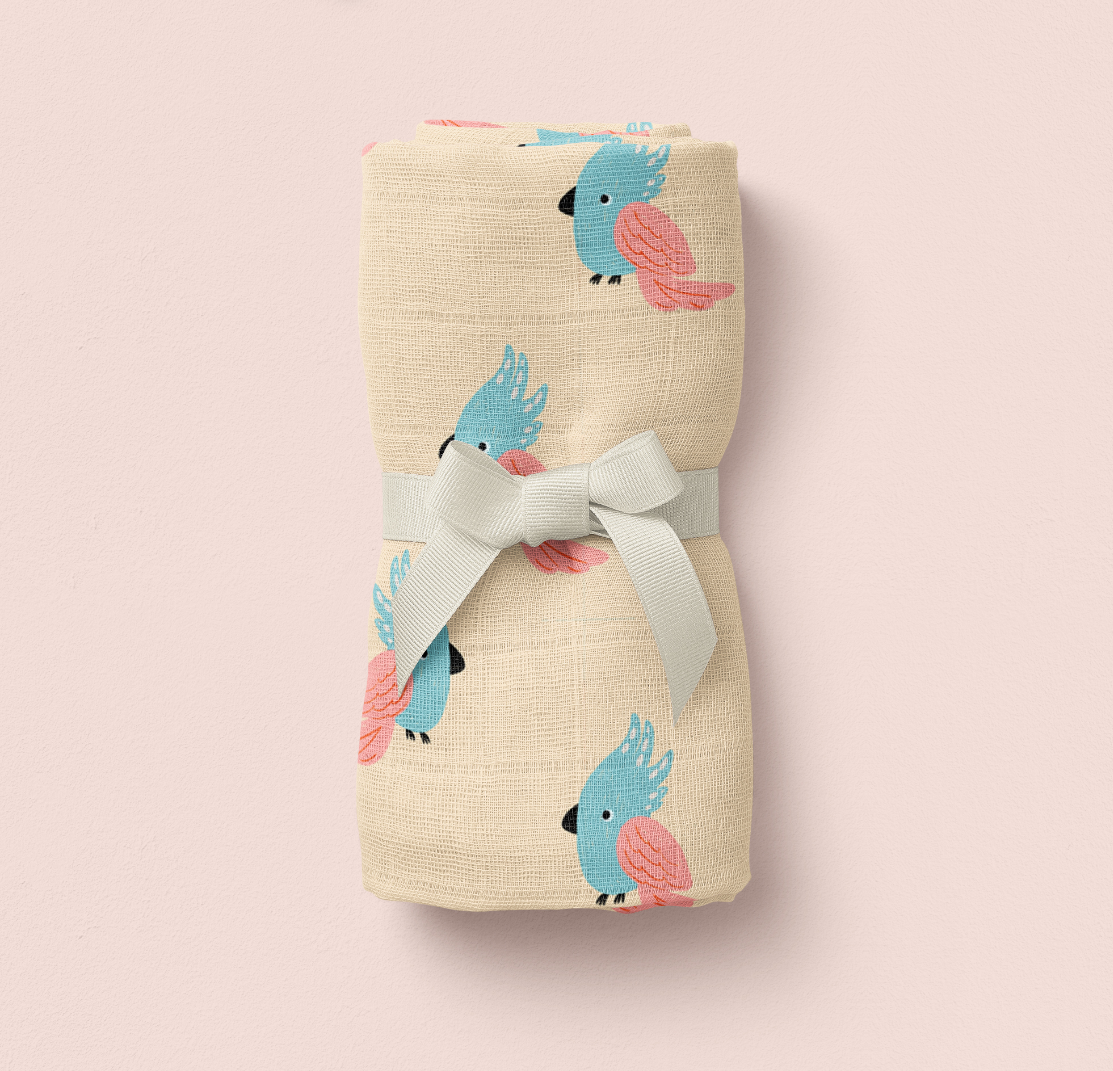 "Parrot" Muslin Swaddle - WERONE