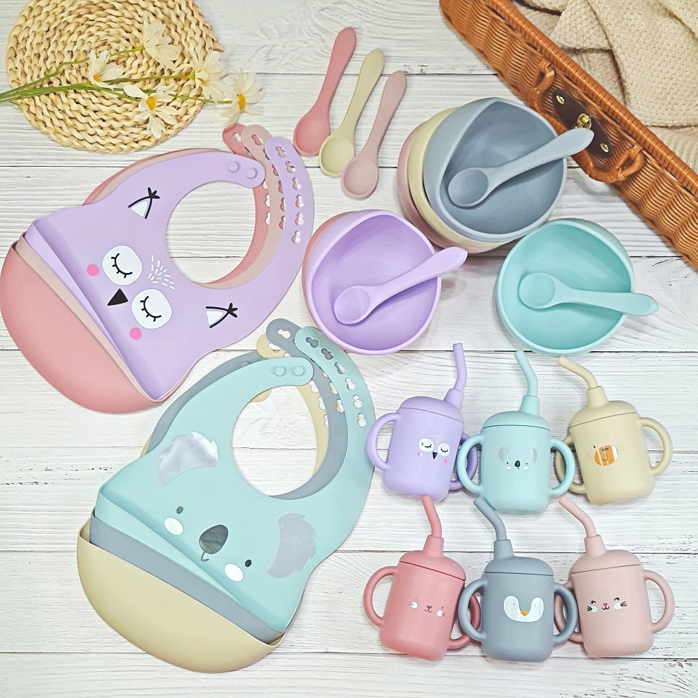 Animal Buddy Silicone Feeding Gift Set - Mr. Bear