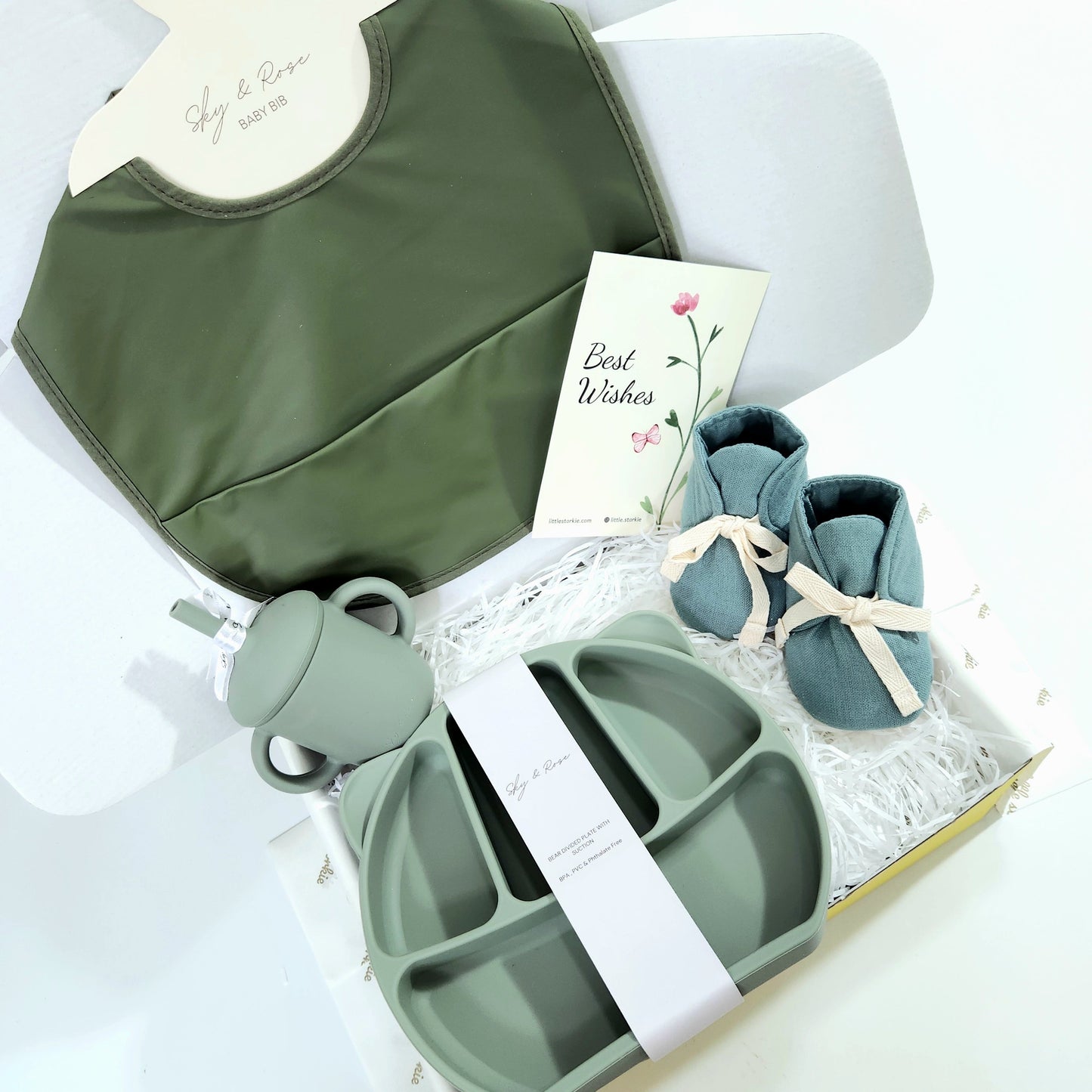 Little Feeding Gift Set - Sage