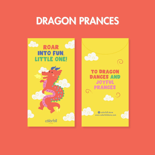Dragon Prances Sampul Duit Raya Money Envelopes (Pack of 8)