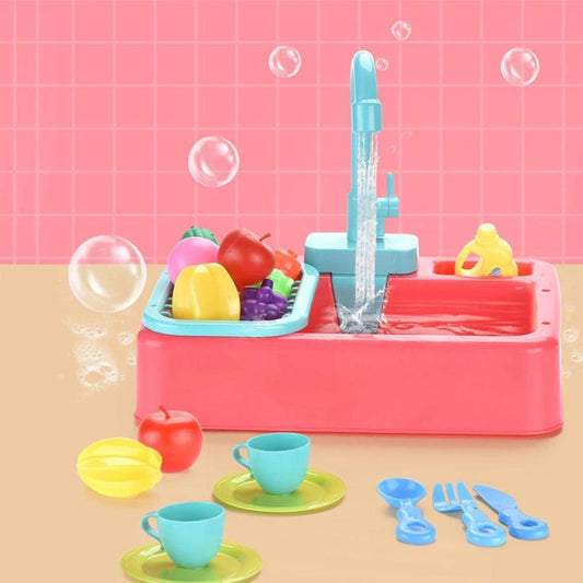 Kids Toys Pretend Play Wash Basin with Toys (Battery Operated) - WERONE