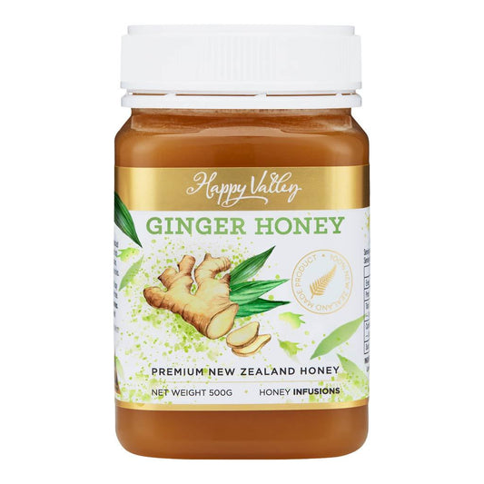 Happy Valley Premium New Zealand Manuka Ginger Honey (500g) - WERONE