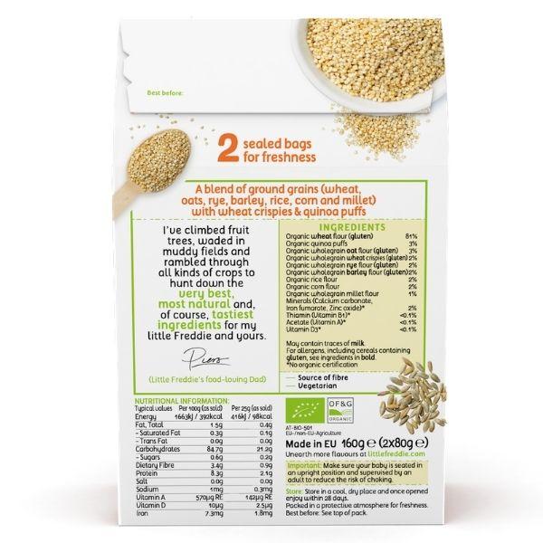 Little Freddie 7 Grain Porridge with Quinoa Puffs  (Fe2+)  160g - WERONE