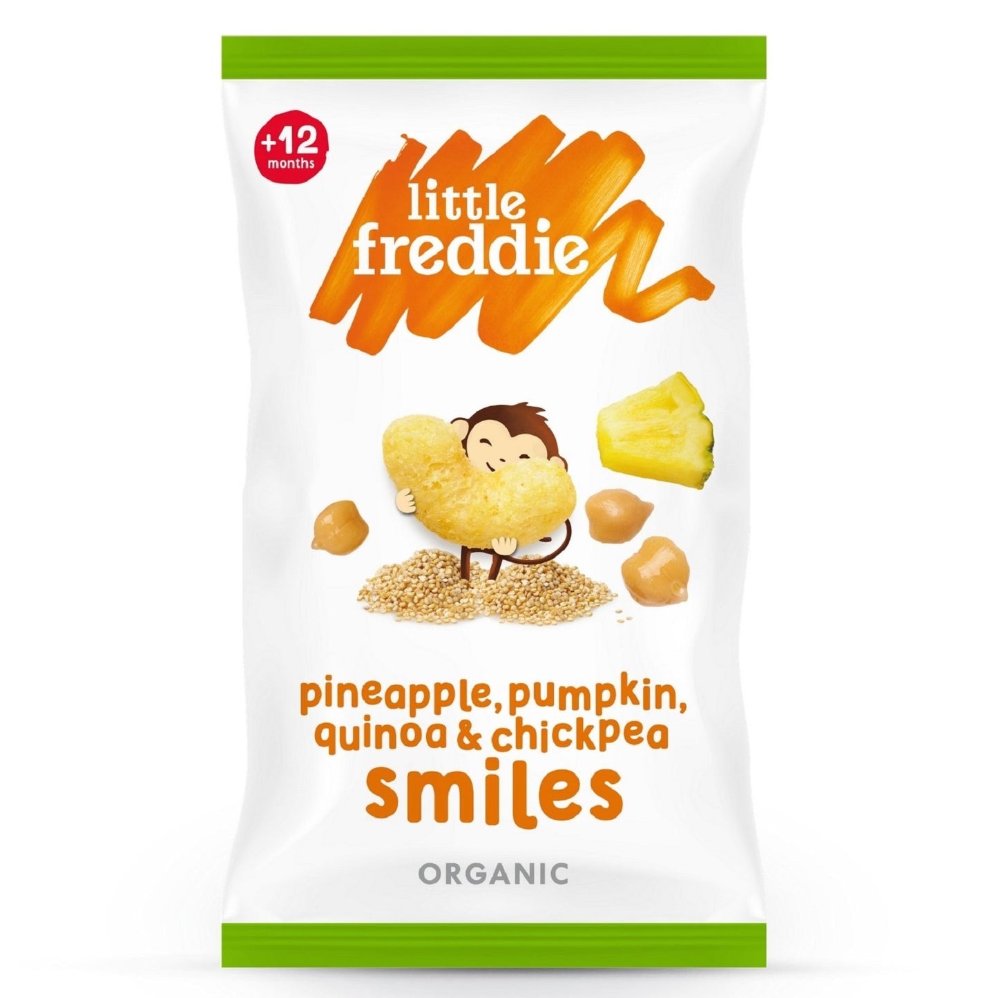Little Freddie Pineapple, Pumpkin, Quinoa & Chickpea Smiles (4x11g) - WERONE