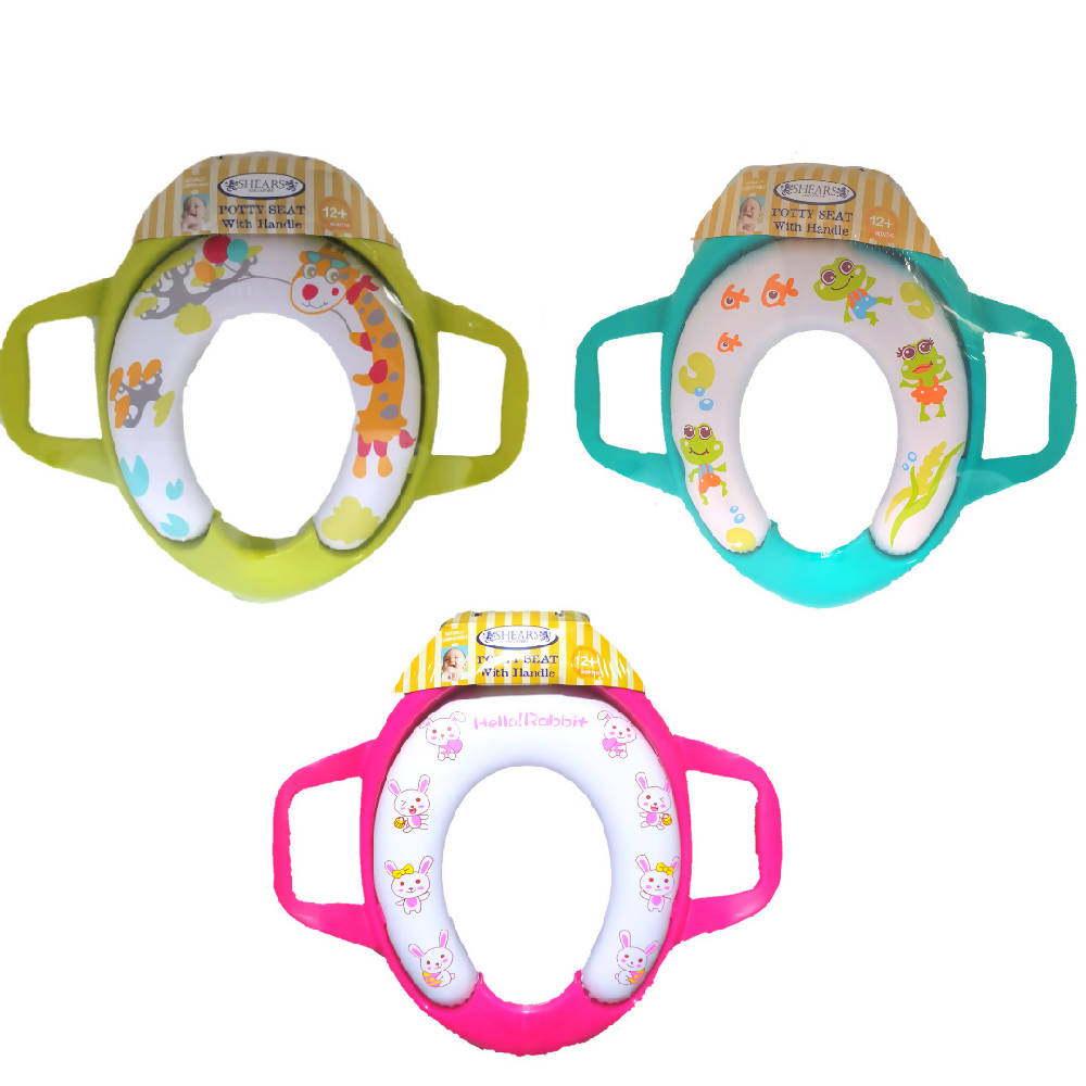 Shears Potty Seat Cover with Handle Turquoise Frog SPCT - WERONE