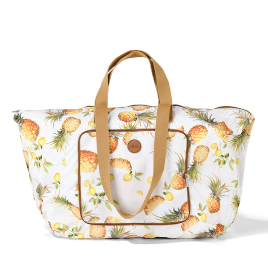 Fold-Up Shopping Tote - Pineapple