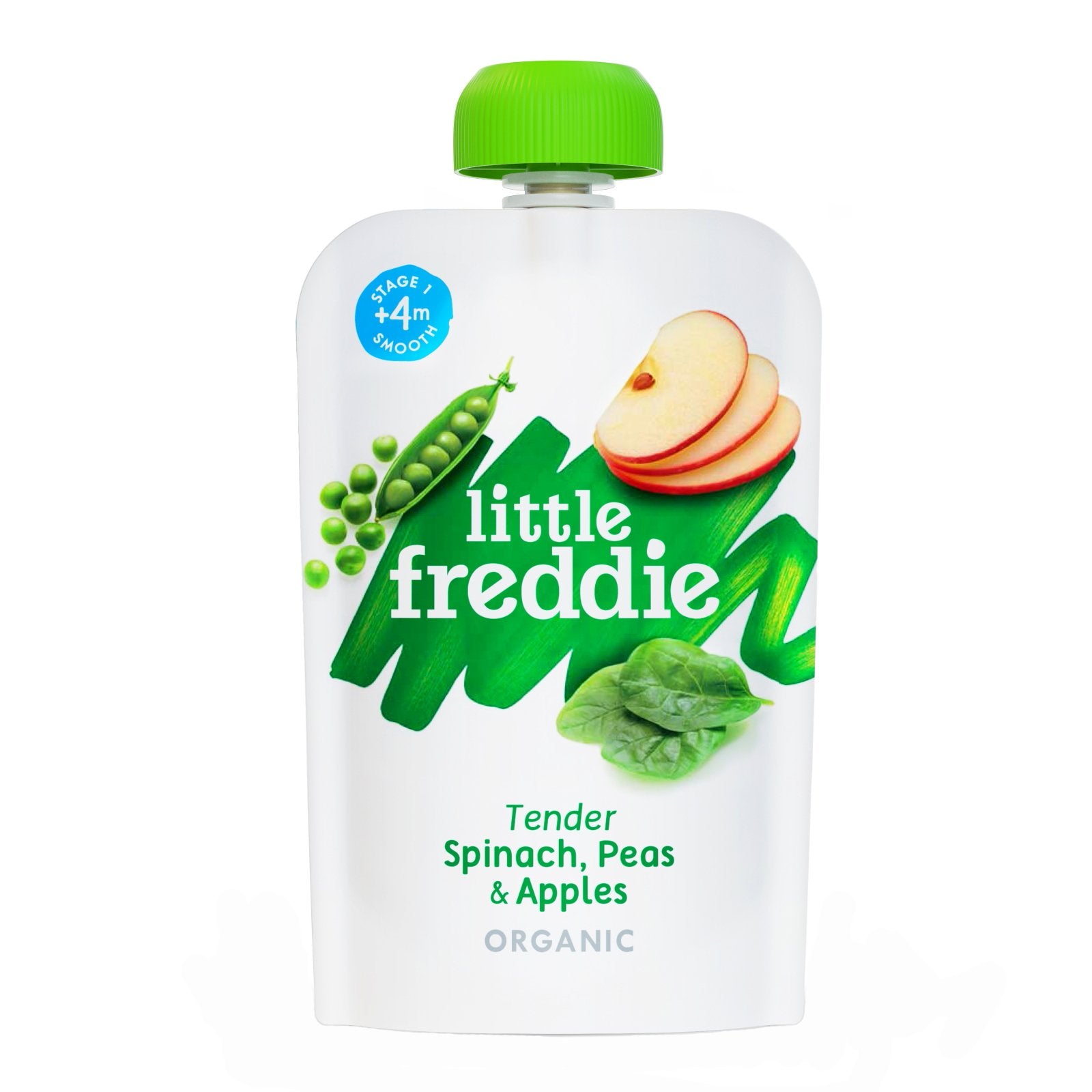Little Freddie Fruit & Vegetable - Tender Spinach , Peas & Apples - 100g - WERONE