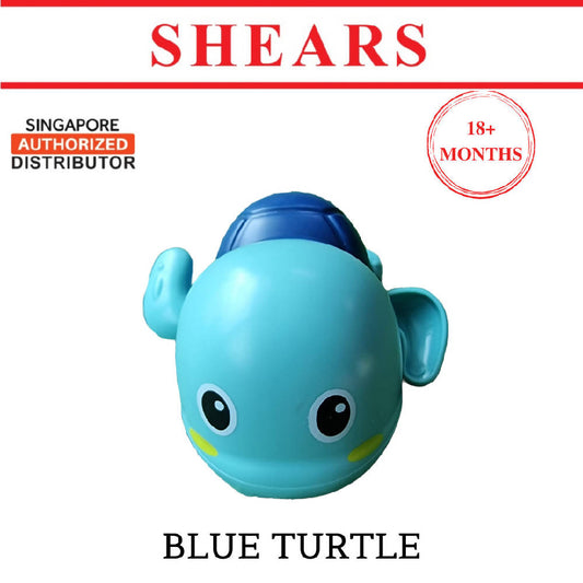 Shears Baby Toy Toddler Bath Toy SWIMMING TURTLE BLUE - WERONE