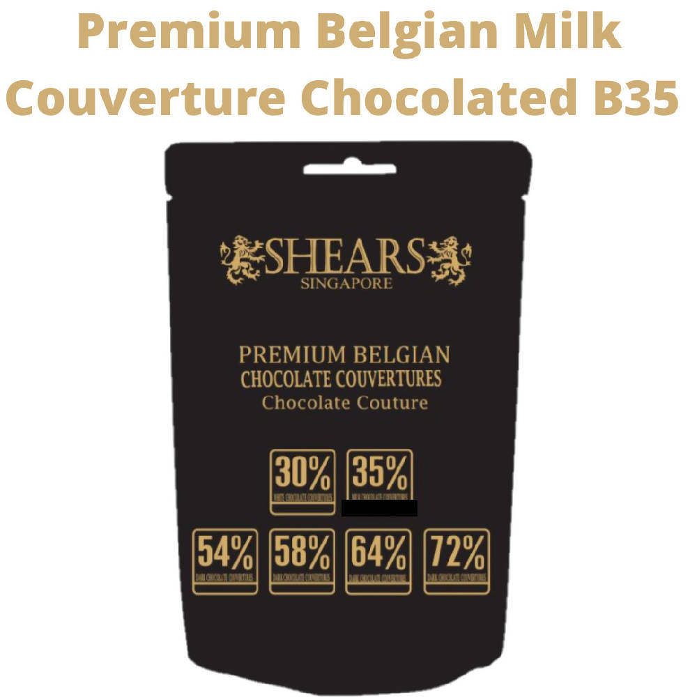 Shears Chocolate B35 Premium Belgian Milk Couverture Chocolate 200G SC2B35 - WERONE