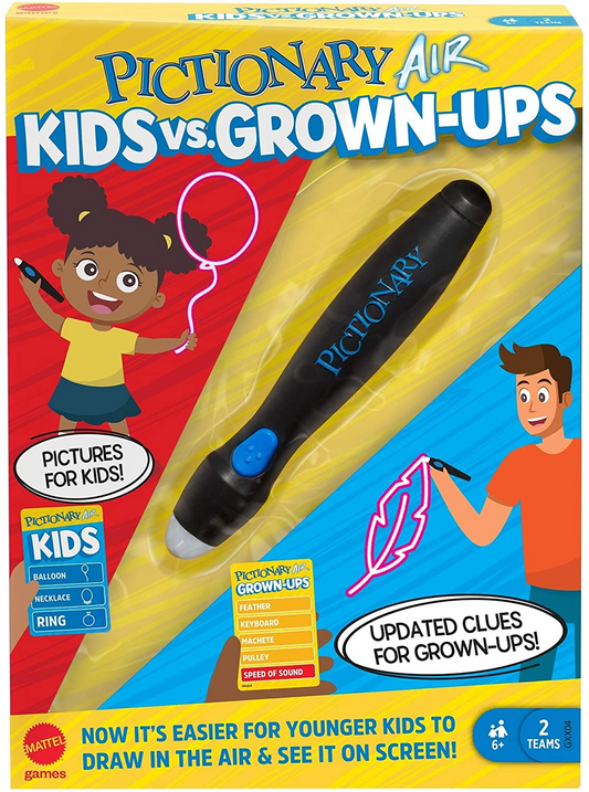 Mattel Games Pictionary Air Kids vs Grown-Ups Family Drawing Game - WERONE