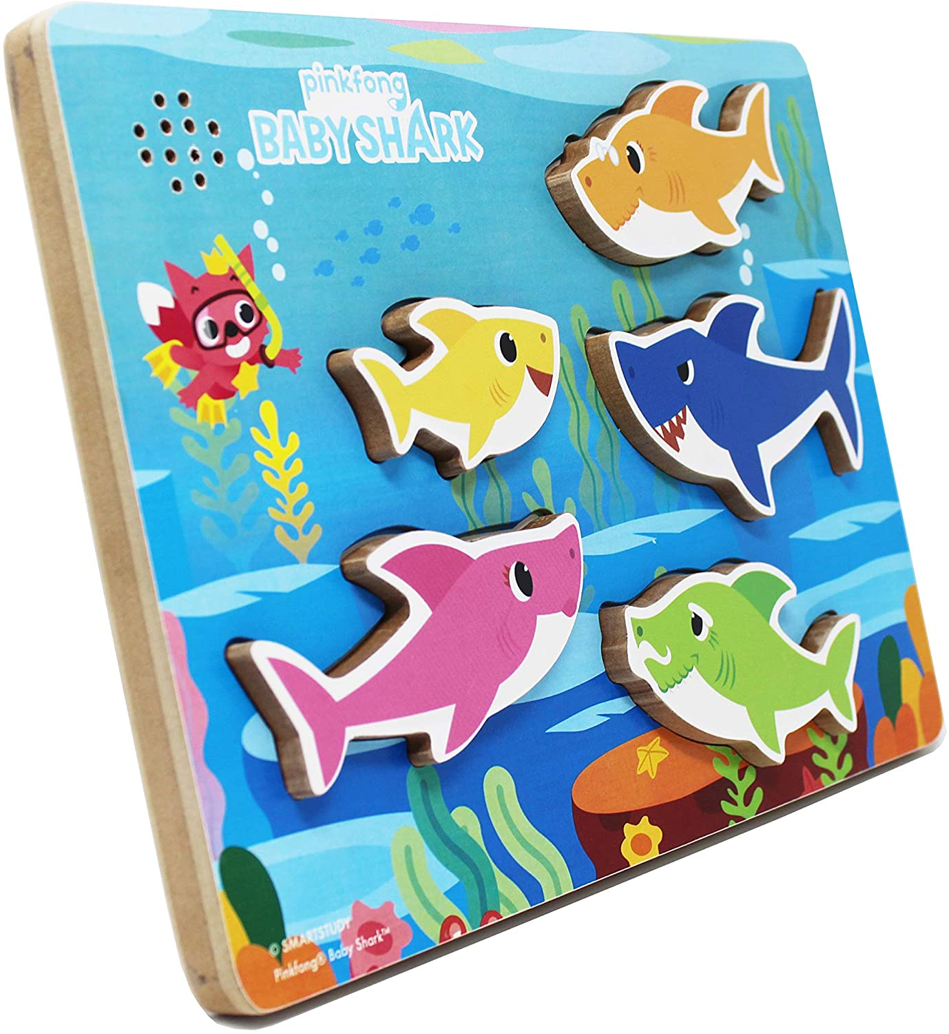 Pinkfong Baby Shark Chunky Wood Sound Puzzle - WERONE