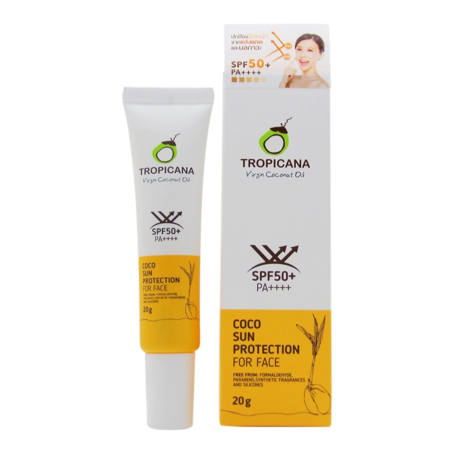 Tropicana Coco Sun Protection for Face 20g [EXP 8 OCT 2020] - WERONE