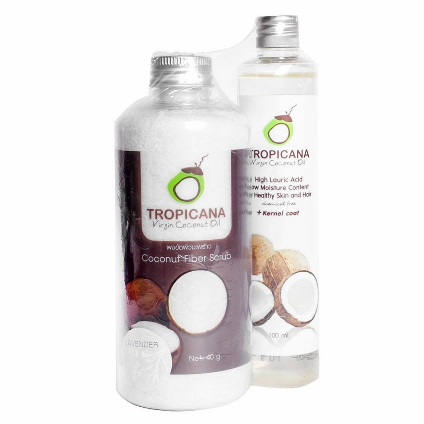 Tropicana Coconut Fiber Scrub + Organic Cold Pressed Virgin Coconut Oil 100ml [13 AUG 2020] - WERONE