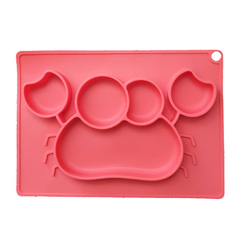 Shears Baby Plate Food Grade Silicone Place Mat Red Crab - WERONE
