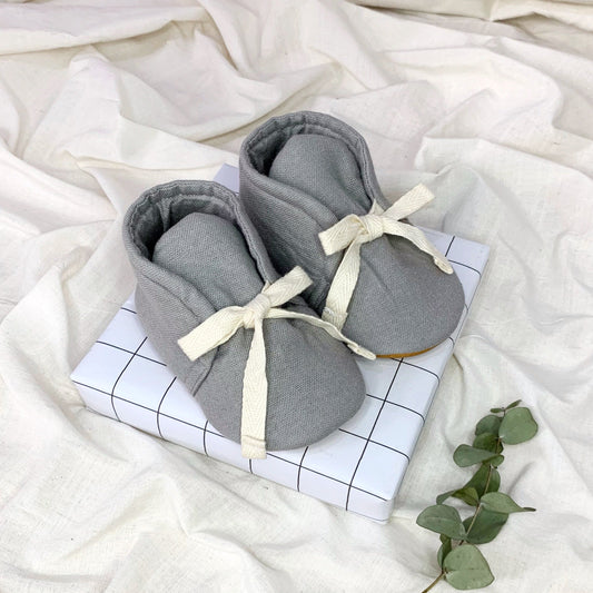 Organic Cotton Mini Shoes - Grey - WERONE