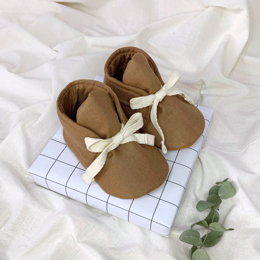 Organic Cotton Mini Shoes - Mocca - WERONE