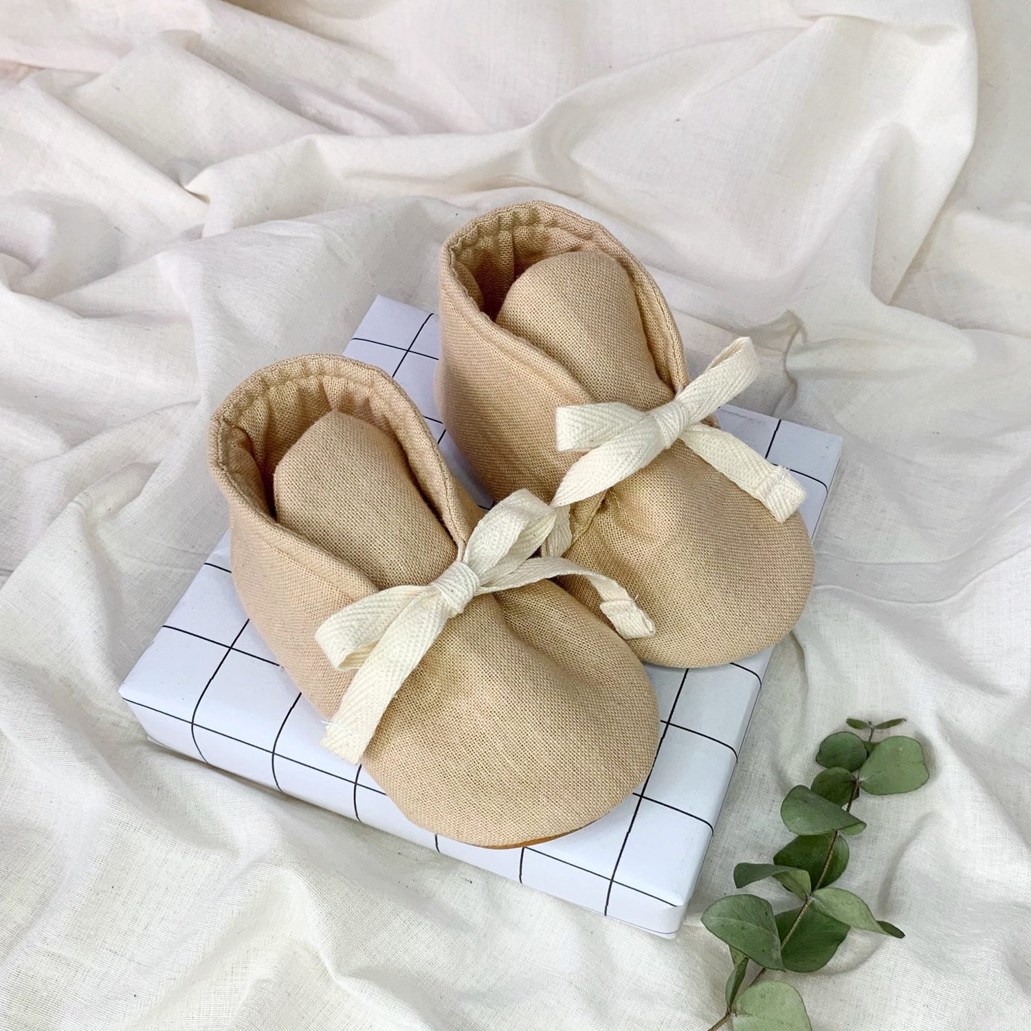 Organic Cotton Mini Shoes - Beige - WERONE