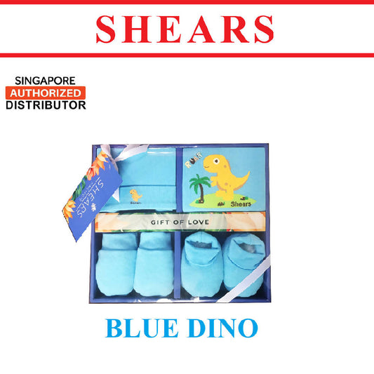 Shears Baby Gift Set Dino 4 Pcs Clothing Gift Set Blue Dino - WERONE