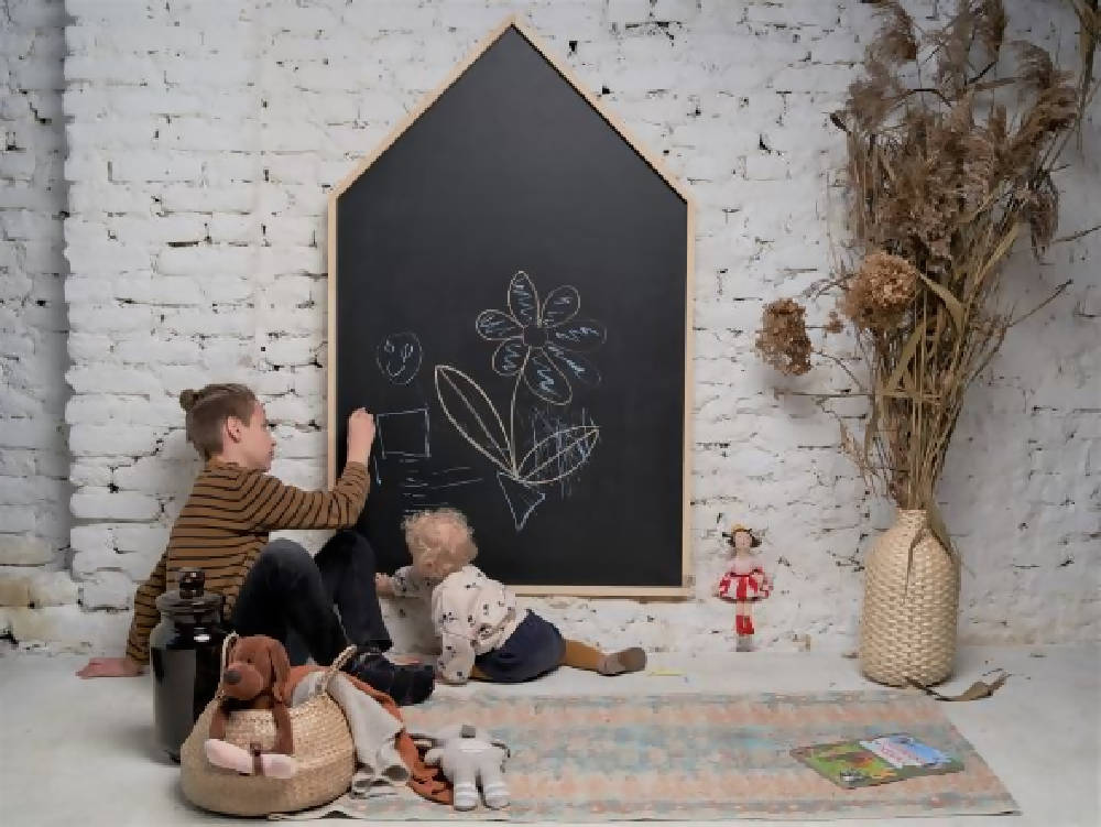 House shape Magnetic XXL Chalkboard, 100x160cm - WERONE