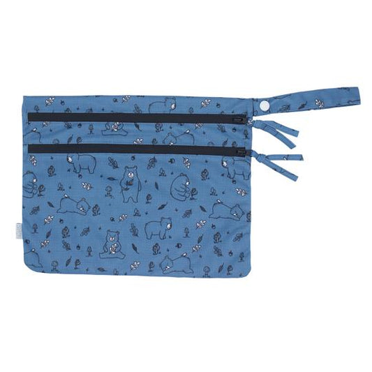 Bears In Blue - Waterproof Wet Bag (For mealtime, on-the-go, and more!) - WERONE