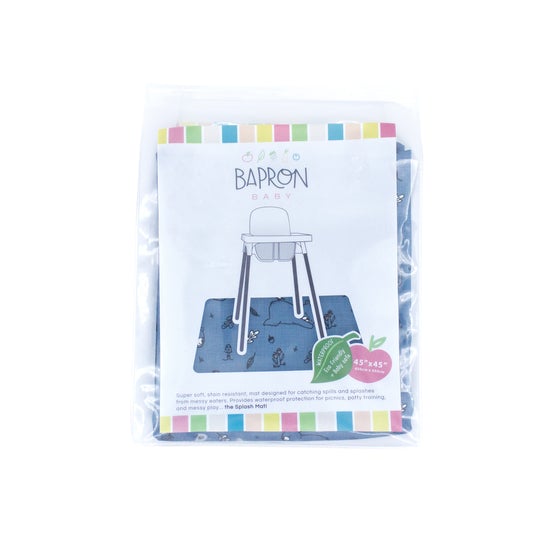 Bears In Blue Splash Mat - A Waterproof Catch-All for Highchair Spills and More! - WERONE