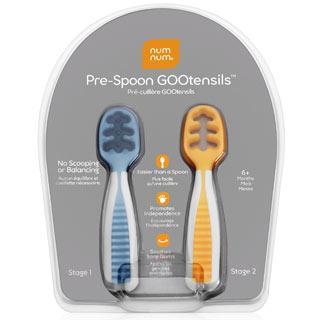 NumNum Pre-Spoon GOOtensils 2 Pack (Rosebud + Frosty Lilac) - WERONE