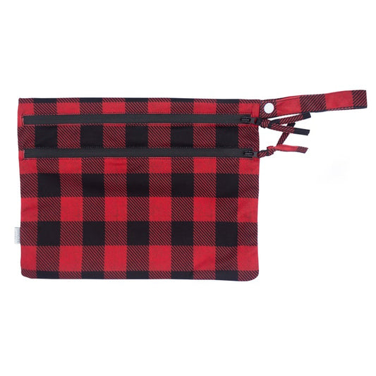 Buffalo Plaid - Waterproof Wet Bag (For mealtime, on-the-go, and more!) - WERONE