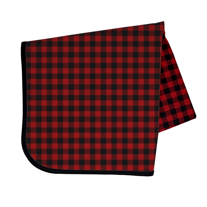 Buffalo Plaid Splash Mat - A Waterproof Catch-All for Highchair Spills and More! - WERONE