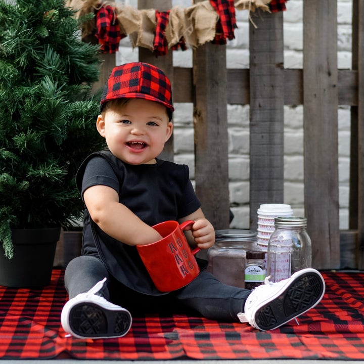 Buffalo Plaid Splash Mat - A Waterproof Catch-All for Highchair Spills and More! - WERONE