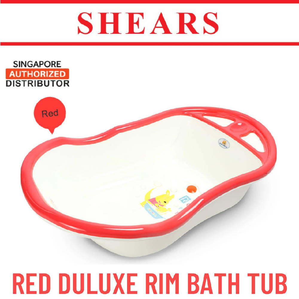 Shears Baby Delux Rim Bath Tub BPA Free Eco Friendly SBT3899 RED - WERONE