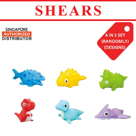 Shears Baby Toy Toddler Bath Toy 4 PCS RUBBER DINO - WERONE