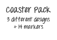 DrawnBy: Coaster Pack (3 coasters) - WERONE