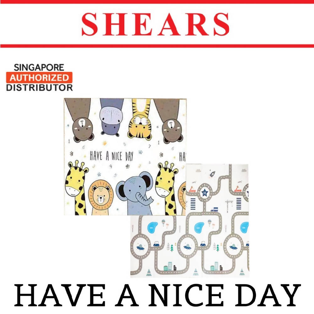 Shears Baby Playmat Foldable Mat XPE Soft Floor Mat HAVE A NICE DAY 180CMx200CMx2CM - WERONE