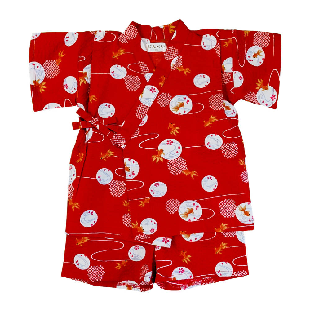 [Made in Japan] Baby Girl Kids/Siblings Goldfish Jinbei (Yukata/Kimono) - WERONE