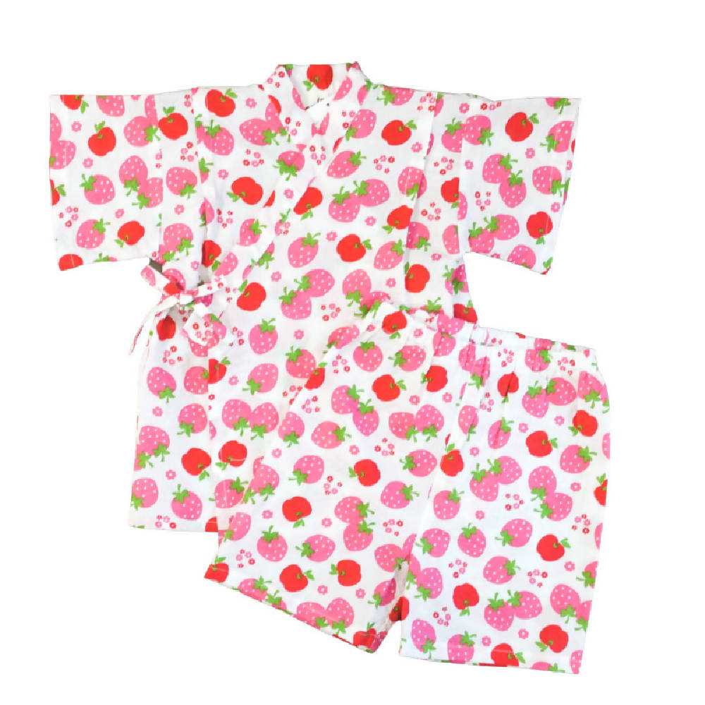 Vintage Children's Strawberry & Apple Print Waffle Knit Kimono cheapest