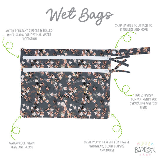 Ditsy Floral - Waterproof Wet Bag (For mealtime, on-the-go, and more!) - WERONE