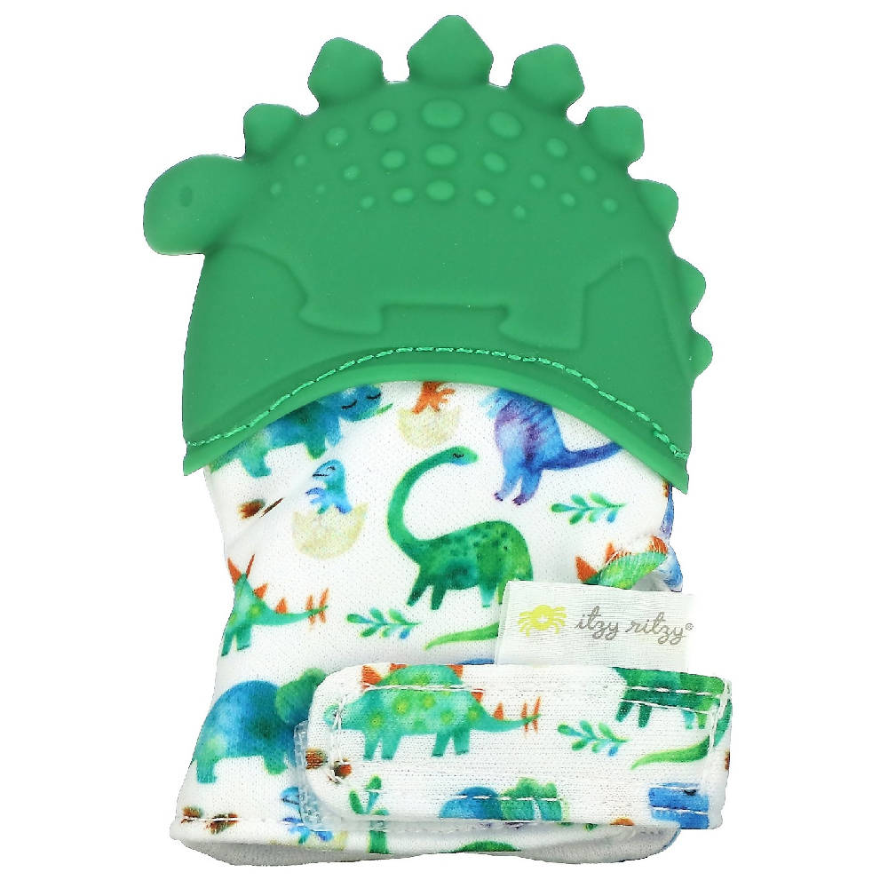 Itzy Ritzy Silicone Teething Mitt - Green Dino - WERONE