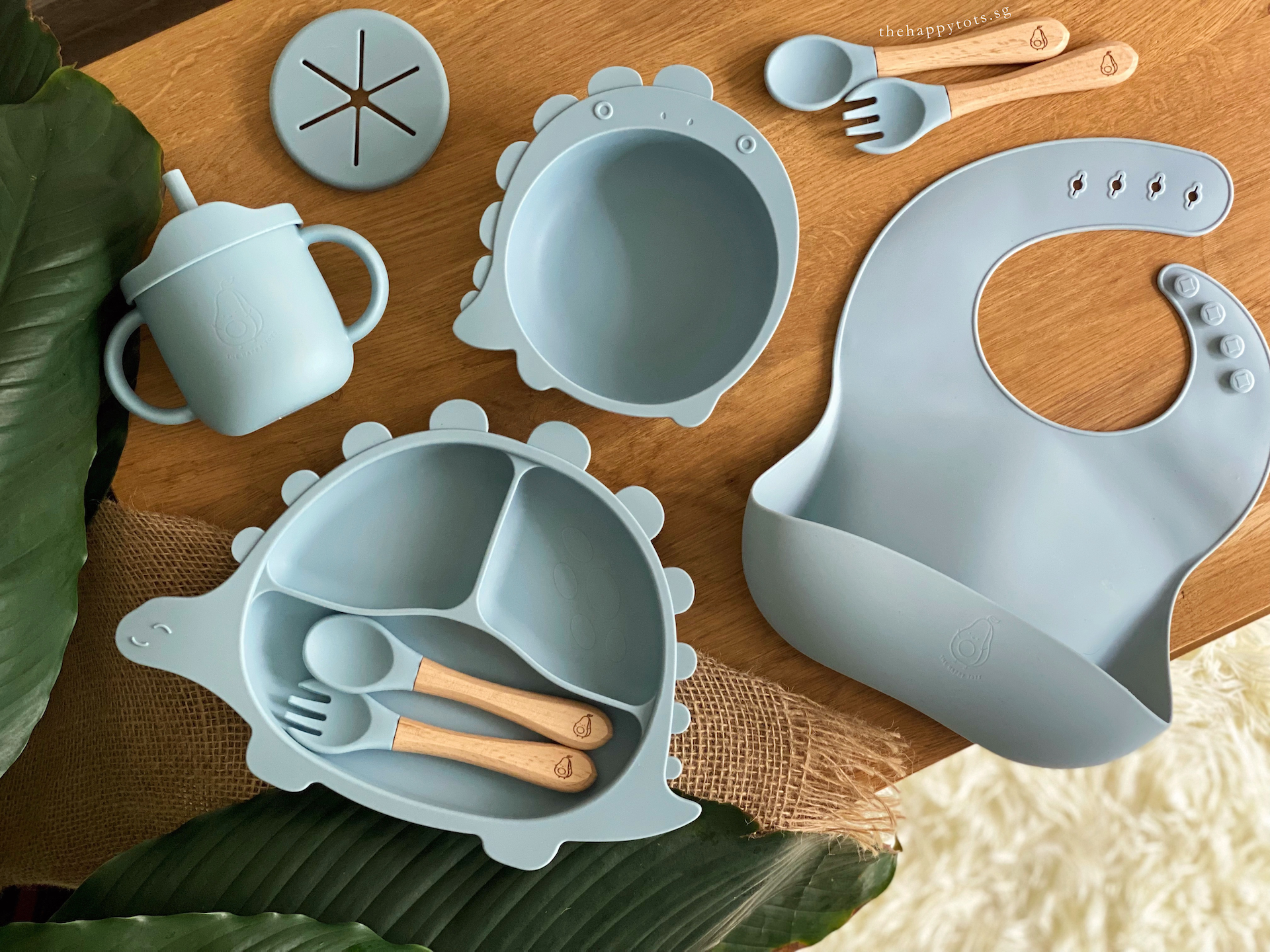 [GIFT SET] Dino-licious Meal Set - Sage - WERONE