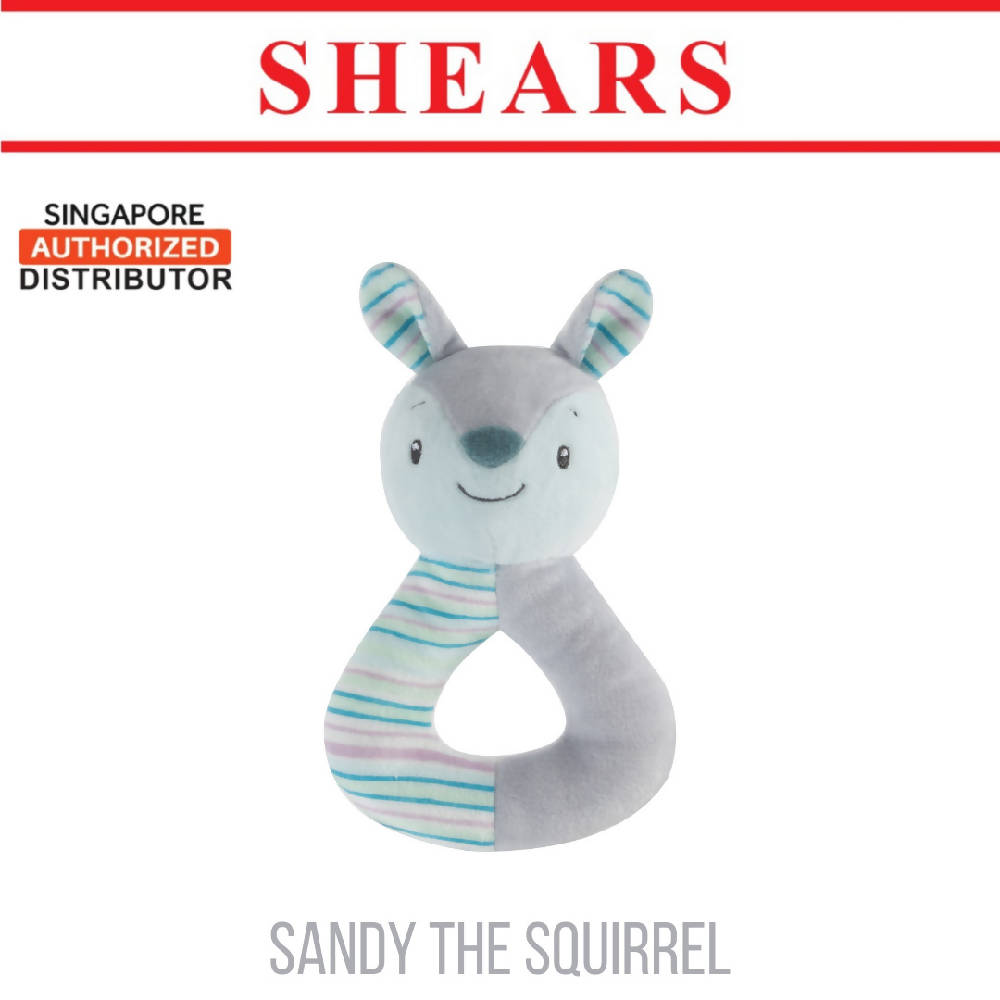 Shears Ring Rattle Baby Toys Toddle Care A Gift of Love - Sandy The Squirrel - WERONE
