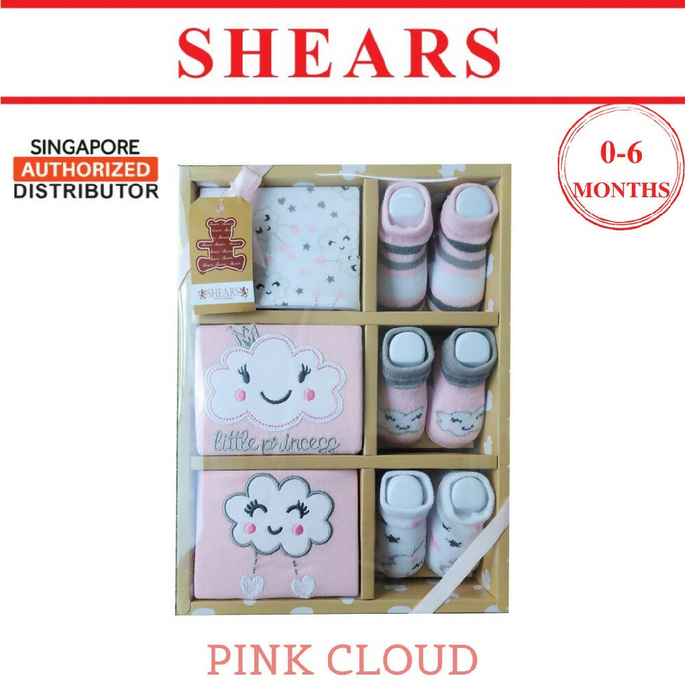 Shears Baby Gift Set Essential 6 Pcs Gift Set Ideal for Newborn PINK CLOUD - WERONE