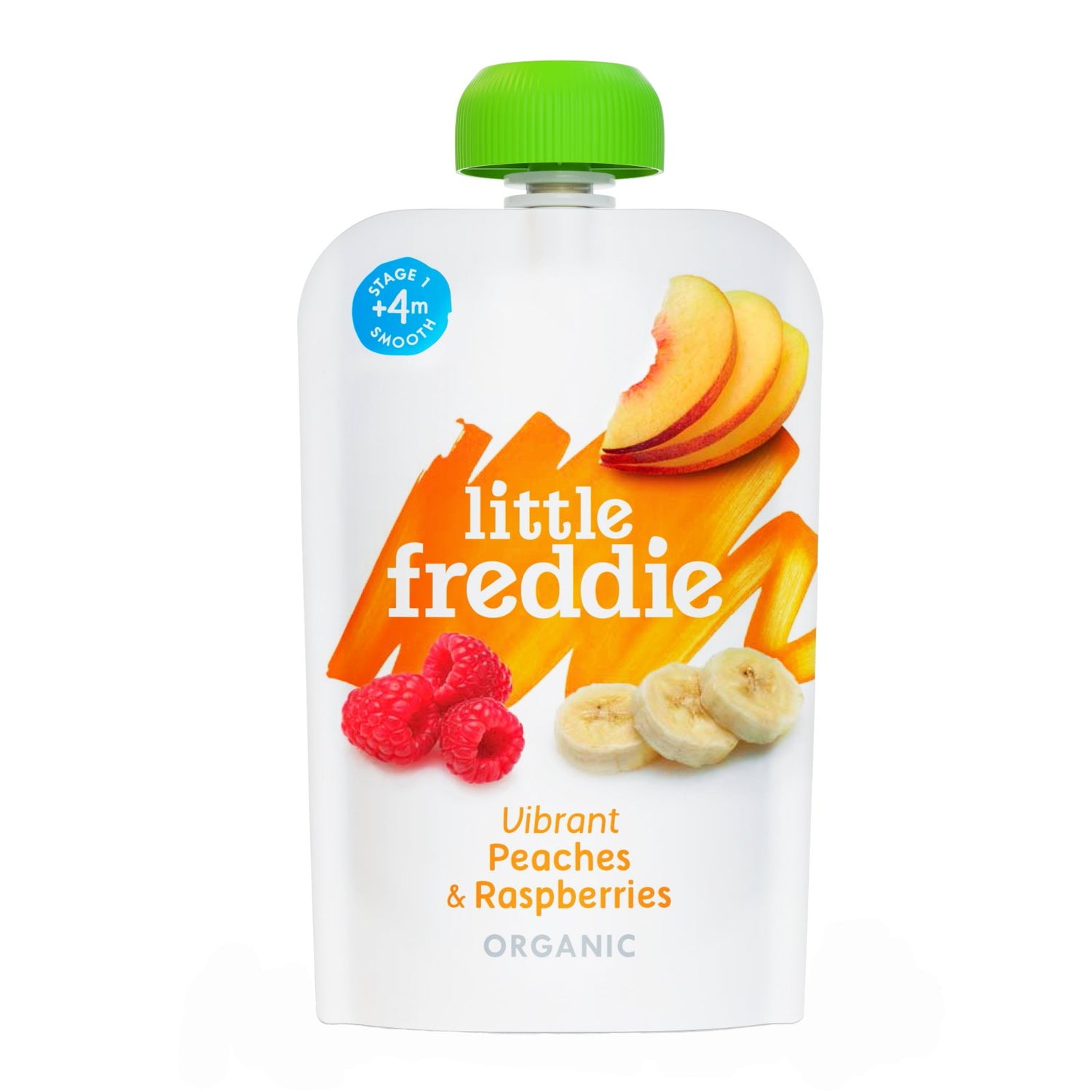 Little Freddie Fruit & Vegetable -  Vibrant Peaches & Raspberries - 100g - WERONE